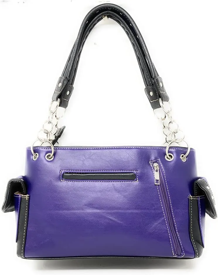 Western Wolf Dream Catcher Embroidery Feather Conceal Carry Women Handbag Purse in 5 colors