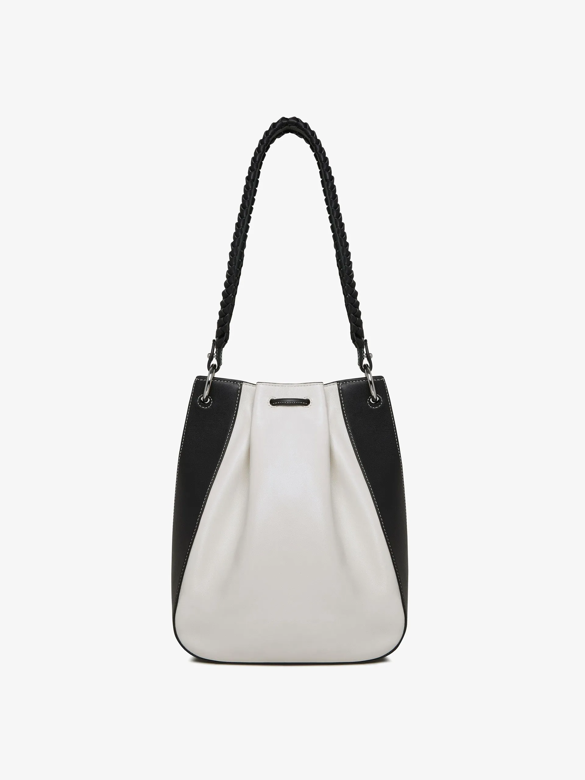 White, black and green Bollo midi bag