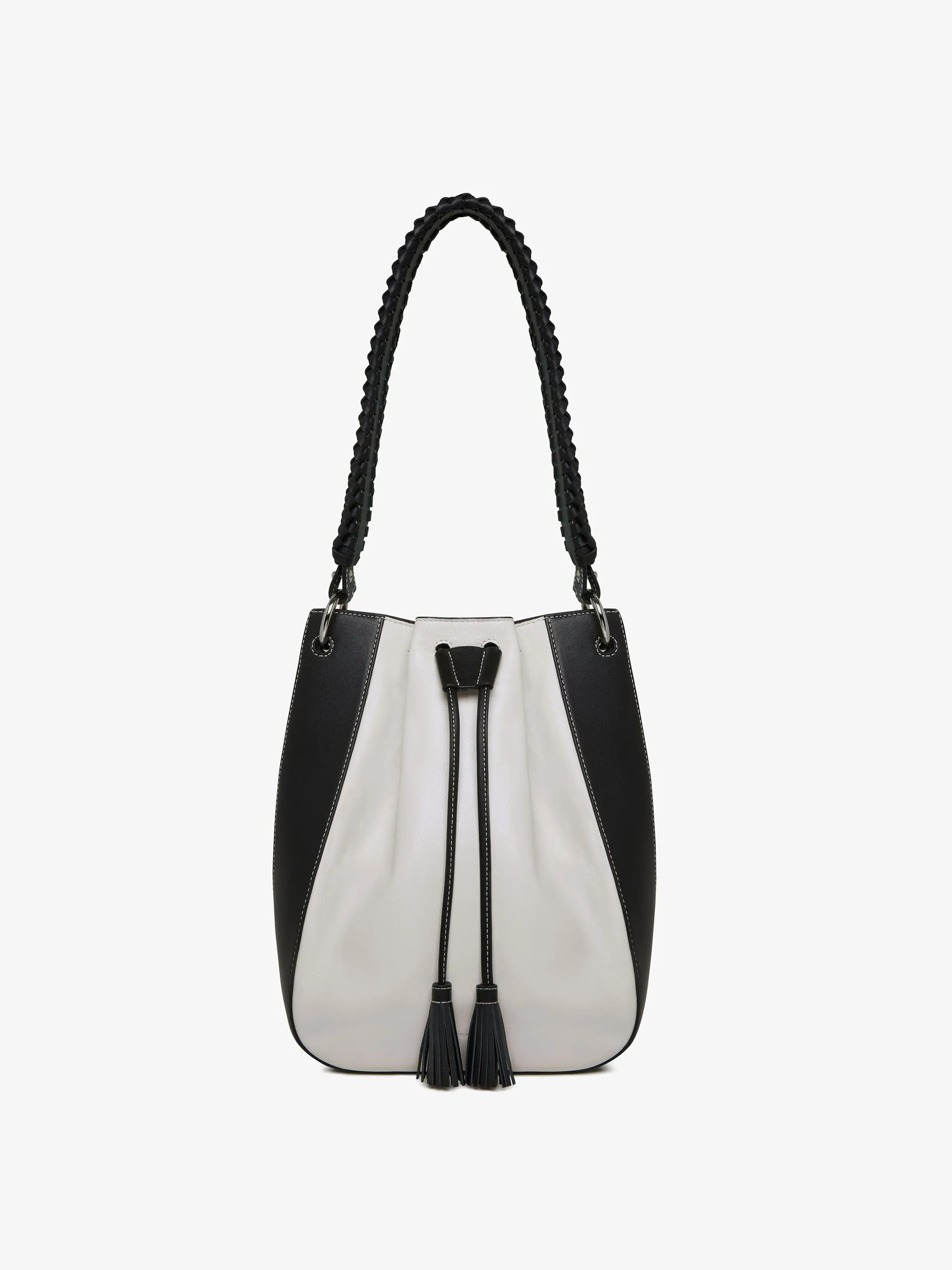 White, black and green Bollo midi bag