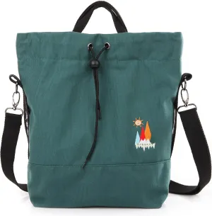 Women Canvas Tote Handbags Casual Shoulder Work Bag Crossbody Bag with Sunshine Embroidery