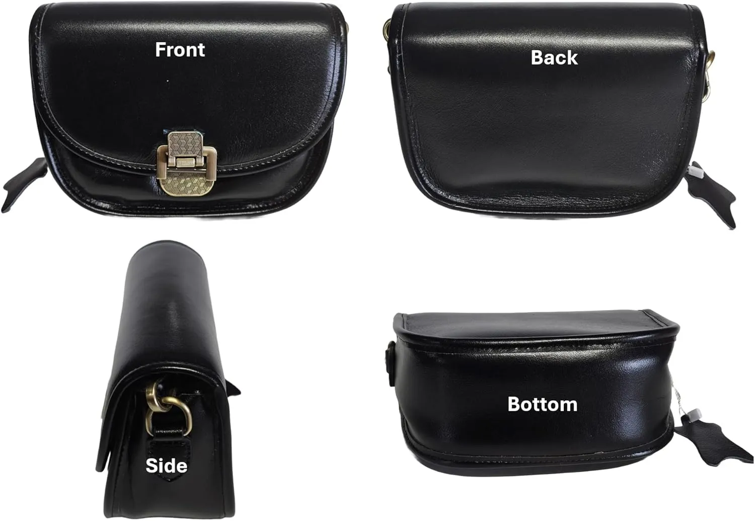 Women Genuine Cow Leather Mini Small Crossbody Shoulder Bag with 2 Detachable Adjustable Straps
