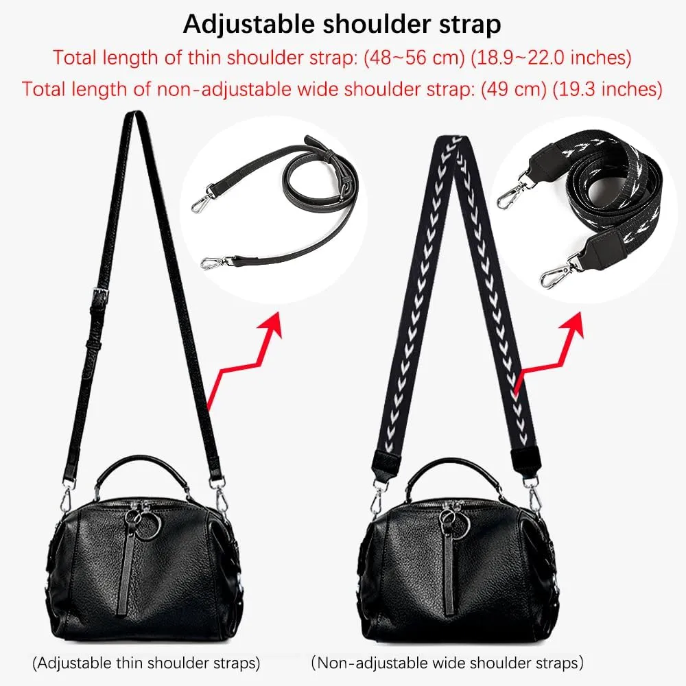 Women Genuine Leather Handbag Shoulder Purse Satchel Tote Crossbody Bag