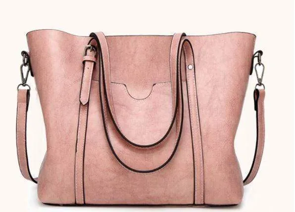 Women Genuine Leather Top Handle Satchel Daily Work Tote Shoulder Bag Large Capacity
