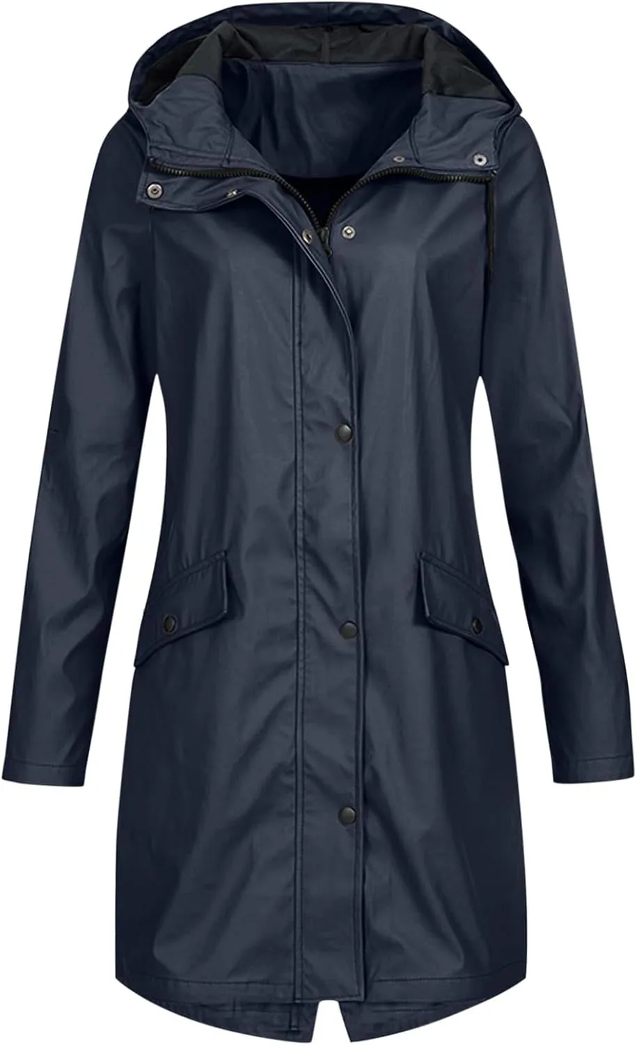 Women Men Hoodie Rain Long Solid Cardigan Coat Jacket Womens Outdoor Color Windproof Women's Trench Coats Anoraks