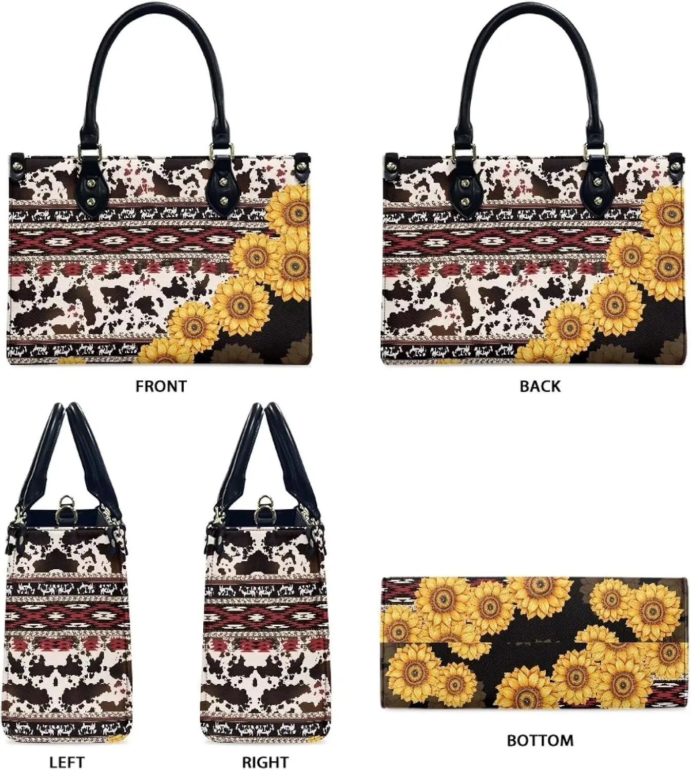 Women Purses and Handbags with Straps, Vegan Leather Satchel Purses Top Handle Tote Shoulder Bag for Work Shopping