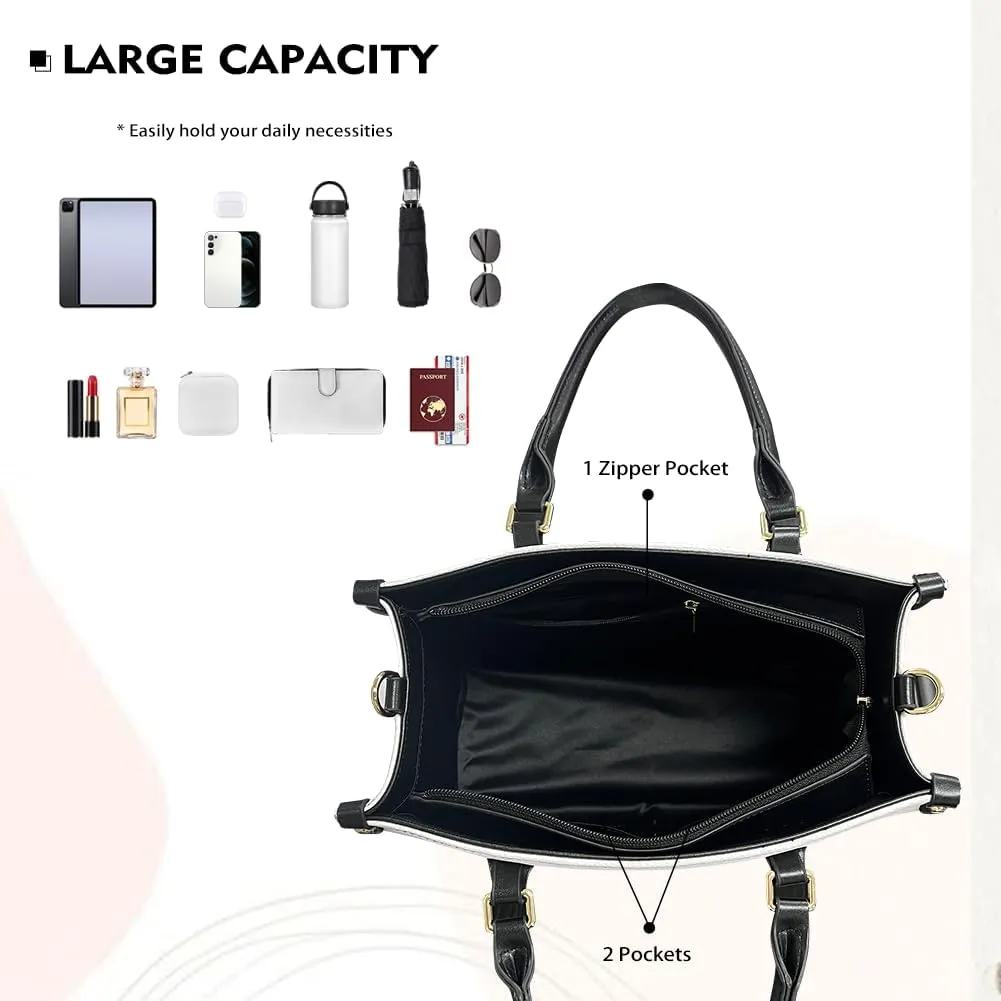 Women Purses and Handbags with Straps, Vegan Leather Satchel Purses Top Handle Tote Shoulder Bag for Work Shopping