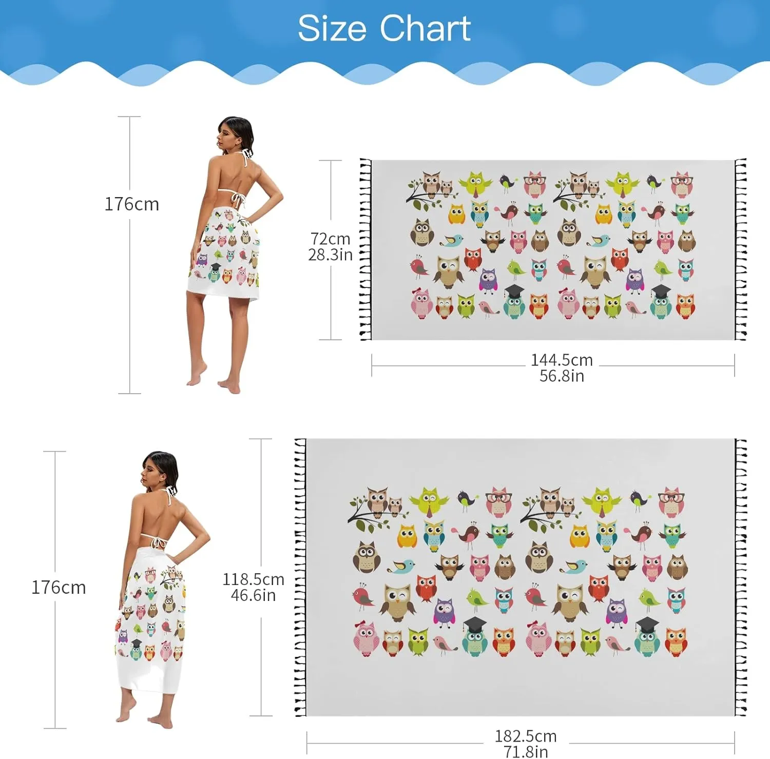 Women Swimwear Cover Ups Beach Wrap Shirt Sun Protection Blouse with Tassels