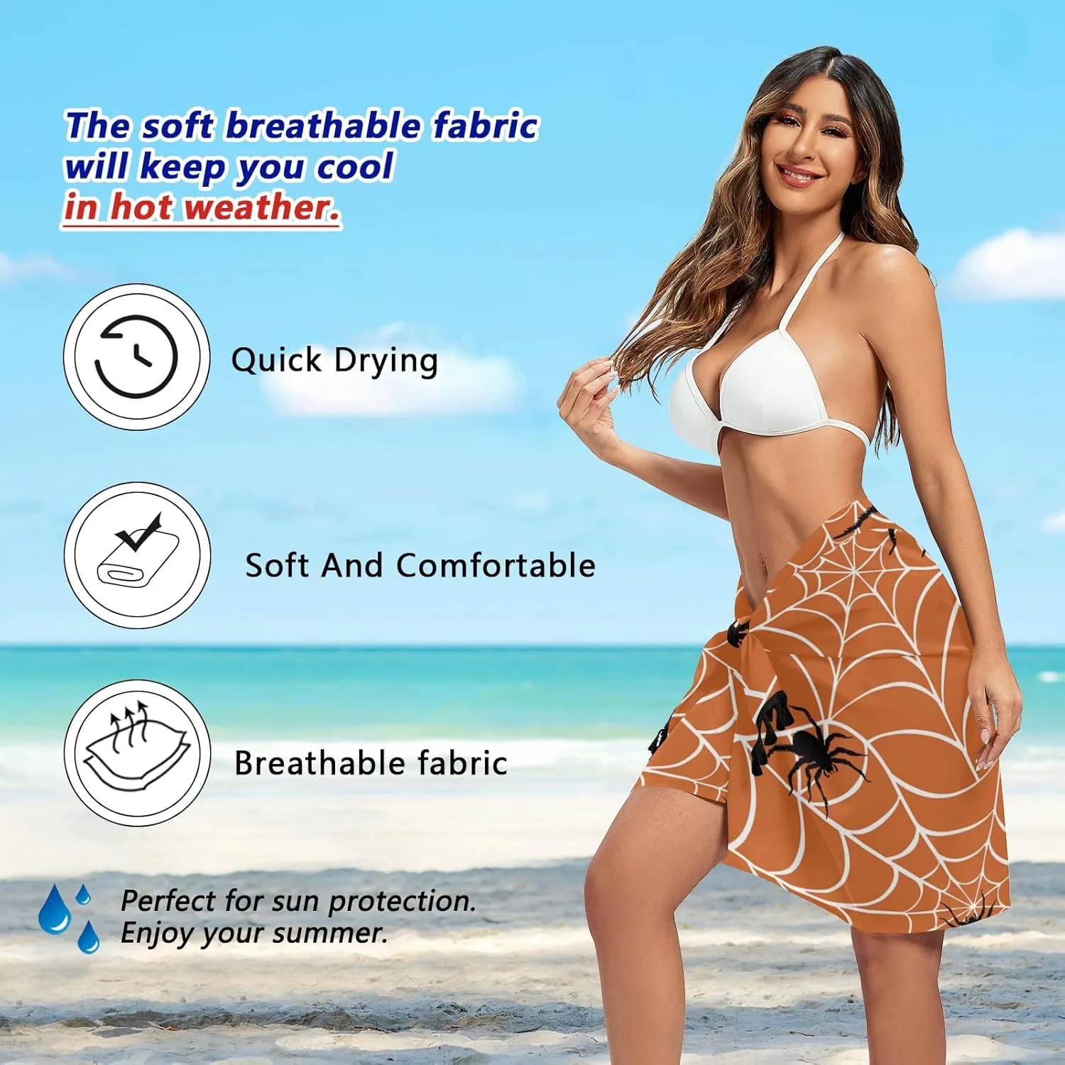 Women Swimwear Cover Ups Beach Wrap Shirt Sun Protection Blouse with Tassels