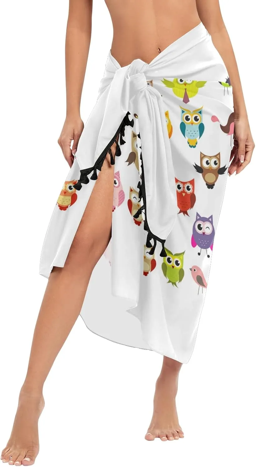 Women Swimwear Cover Ups Beach Wrap Shirt Sun Protection Blouse with Tassels