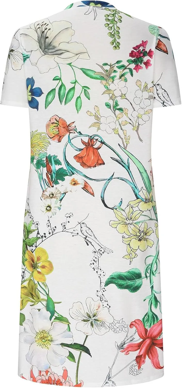 Womens Boho Summer Long Dresses Casual Floral Pleated Flowy midi Dresses Trendy Beach Vacation 2024 Clothes