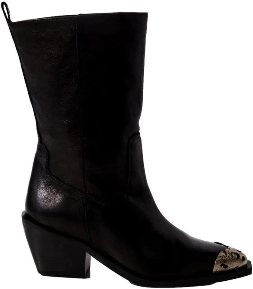 Women's Faster Horses Filigree Boots, Black Leather