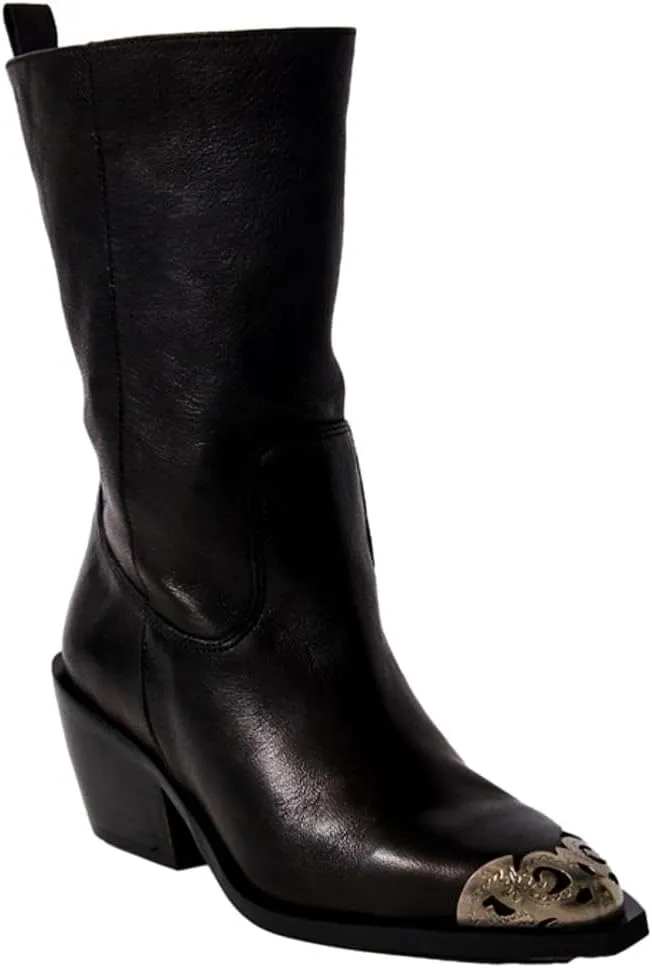 Women's Faster Horses Filigree Boots, Black Leather