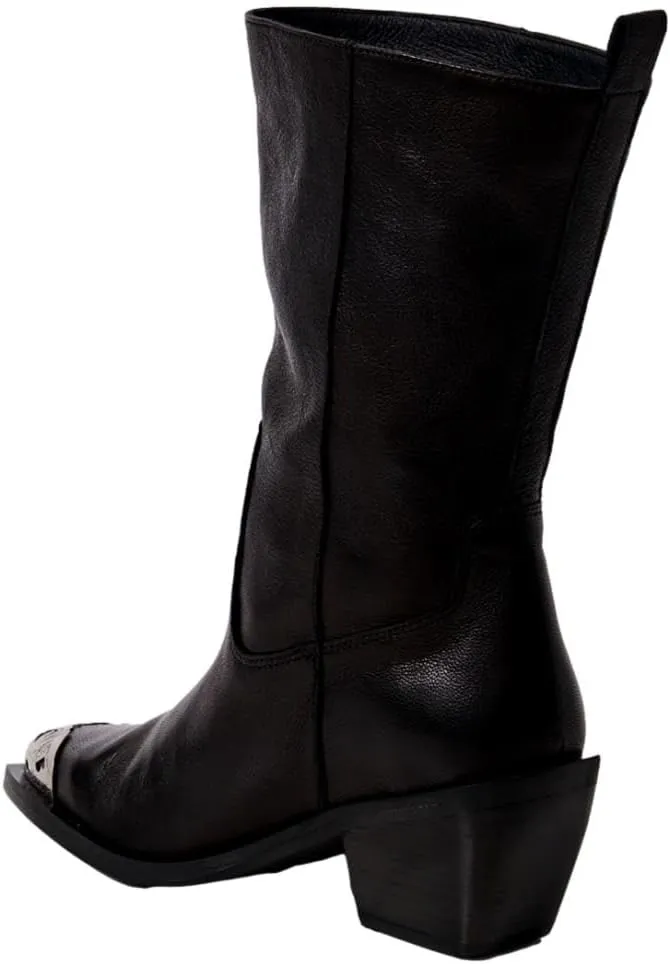 Women's Faster Horses Filigree Boots, Black Leather