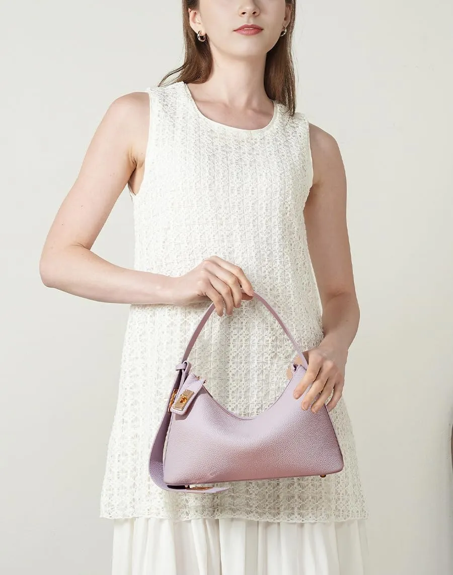 Women's Genuine Leather Shoulder Bag Shoulder Bag Underarm Leather Pillow Bag Top Handle Satchel Stylish Versatile