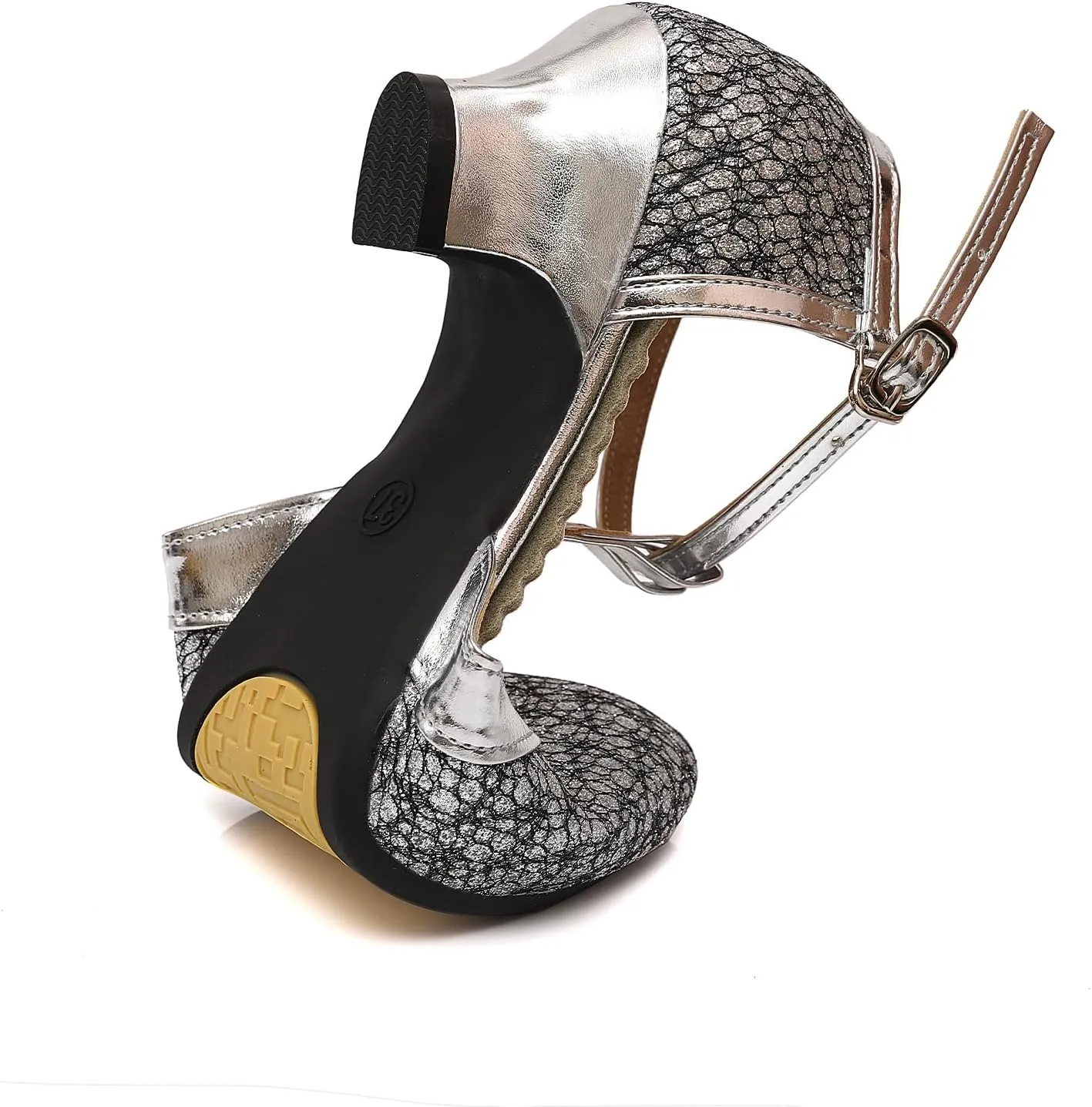 Women's Glitter Dance Shoes Flapper Gatsby 1920s Shoes Latin Tango Salsa Ballroom Heels