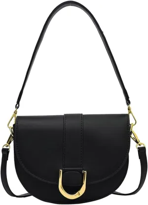 Women's Hobo Handbags Crossbody Bags Trendy Saddle Purse Vegan Leather Slouchy Shoulder Handbags Underarm Bag
