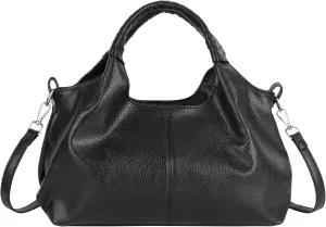 Women's Leather Handbag Purse Top Handle Satchel Bag Designer Clutch Purse Multi Pockets Crossbody Shoulder Bag