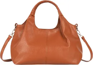 Women's Leather Handbag Purse Top Handle Satchel Bag Designer Clutch Purse Multi Pockets Crossbody Shoulder Bag