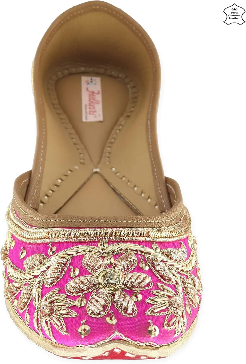 Women's Murraya Genuine Soft Leather Juttis | Bite and Pinch Free Jutis | Punjabi Jutti For Ladies | Bridal Ethnic Stylish Mojari Flats For Girls |