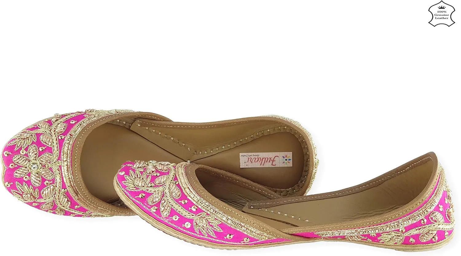 Women's Murraya Genuine Soft Leather Juttis | Bite and Pinch Free Jutis | Punjabi Jutti For Ladies | Bridal Ethnic Stylish Mojari Flats For Girls |