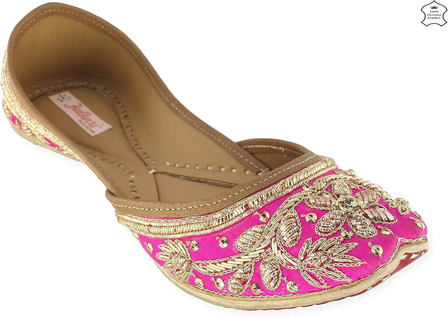 Women's Murraya Genuine Soft Leather Juttis | Bite and Pinch Free Jutis | Punjabi Jutti For Ladies | Bridal Ethnic Stylish Mojari Flats For Girls |