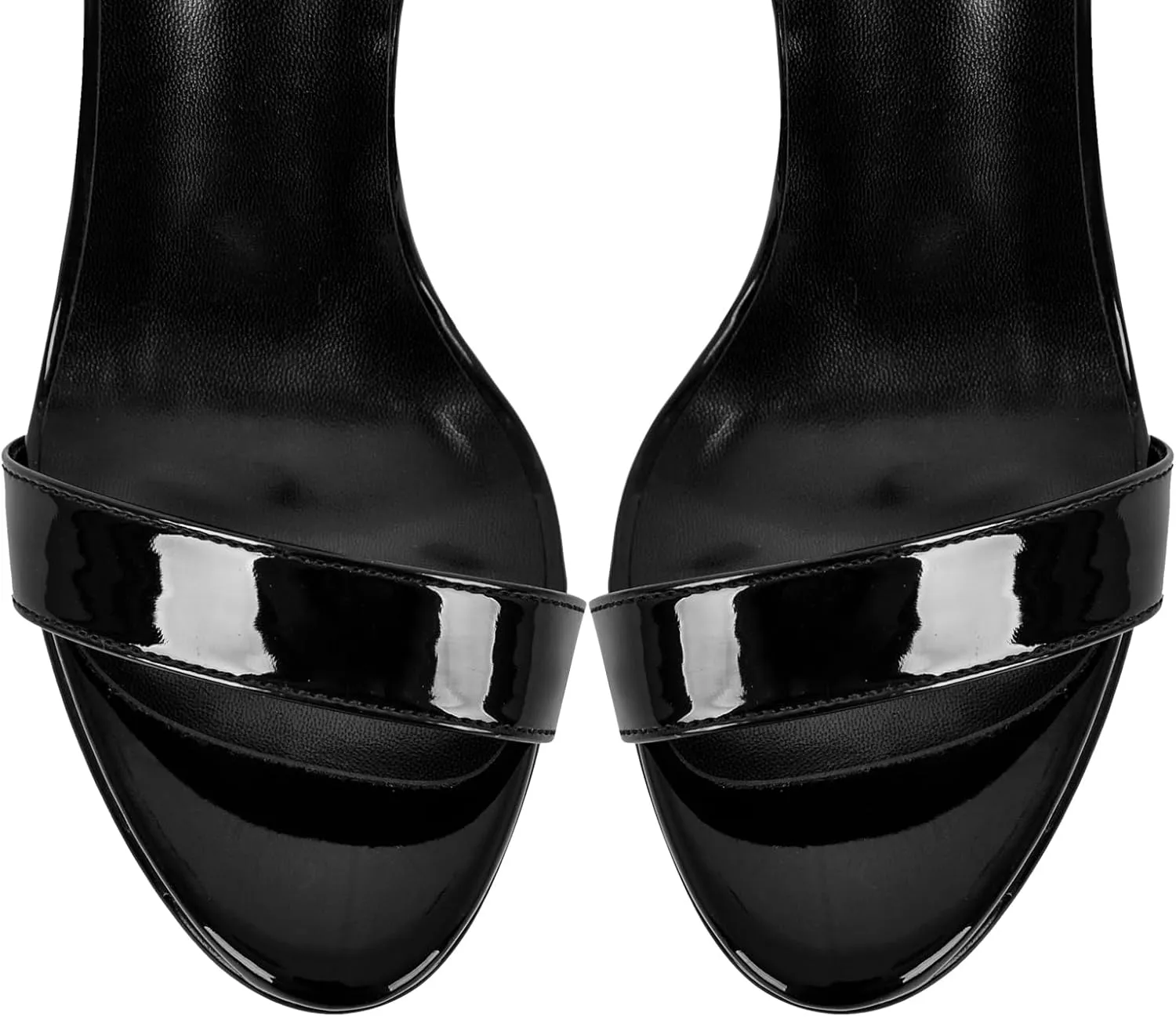 Women's Platform Stilettos Ankle Straps Buckles Round Toe Heels Sandals