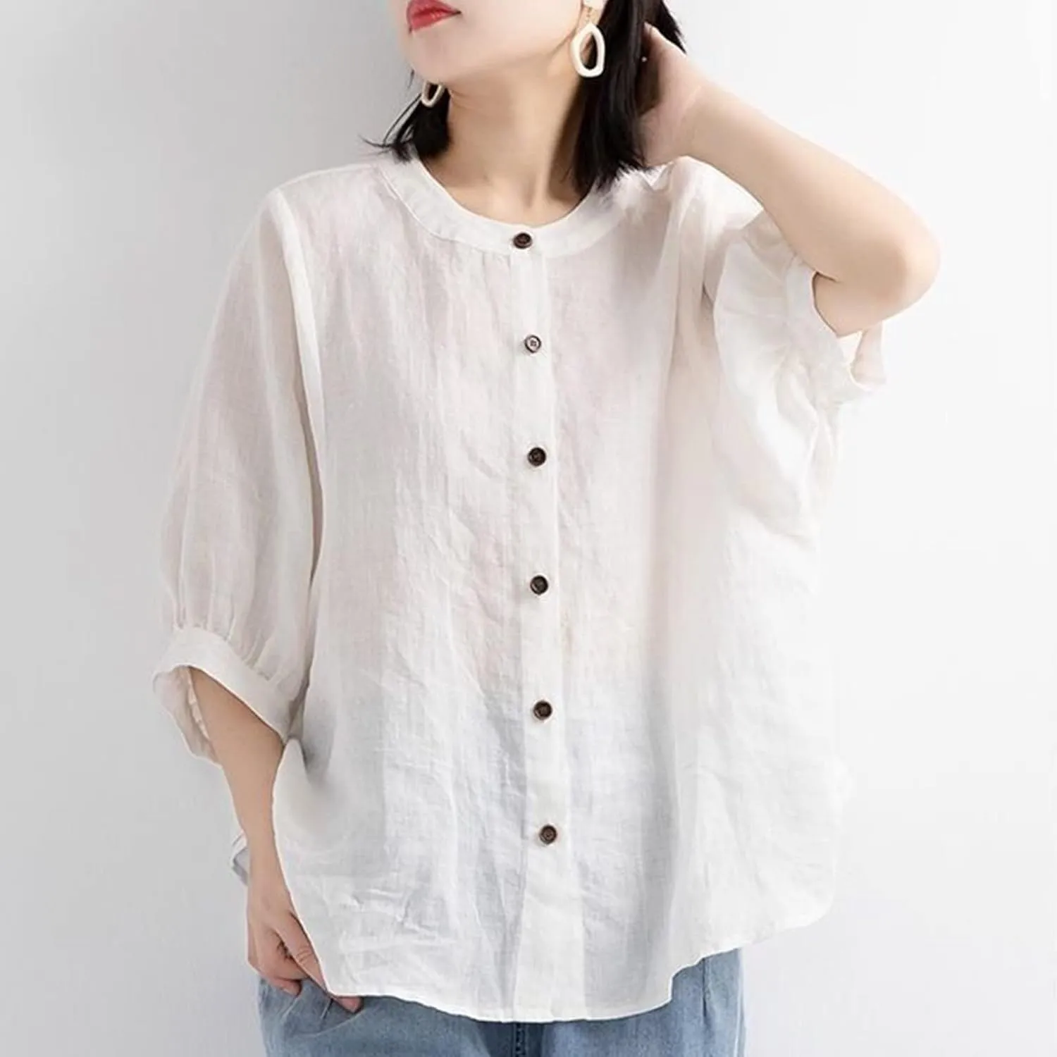 Womens Plus Size Tops Crochet Eyelet Casual Tunic Tops V Neck Boho Blouses Hollow Out Shirt 2025 Summer Trendy Outfits