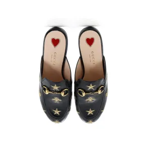 Women's Princetown Mules Embroidered Leather