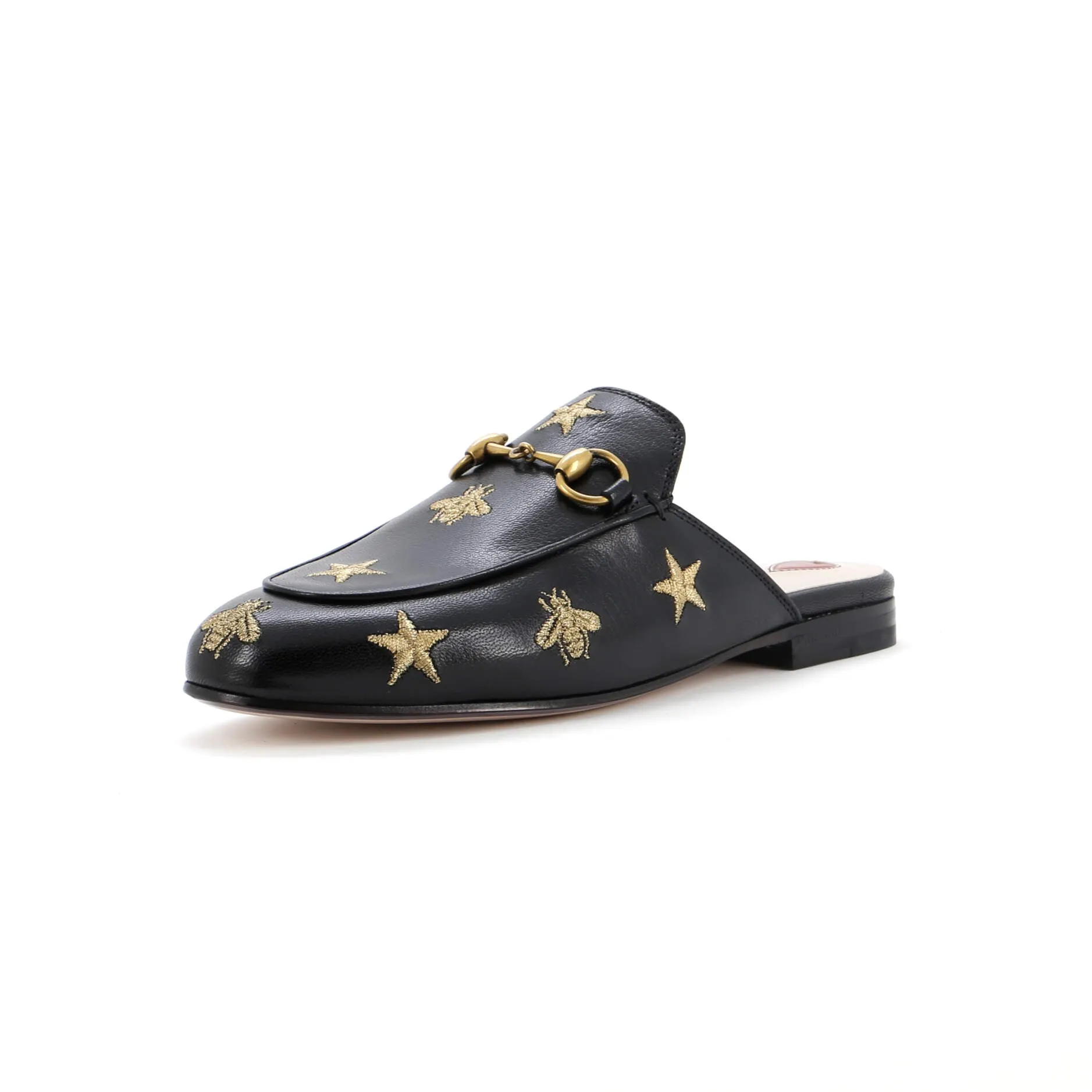 Women's Princetown Mules Embroidered Leather