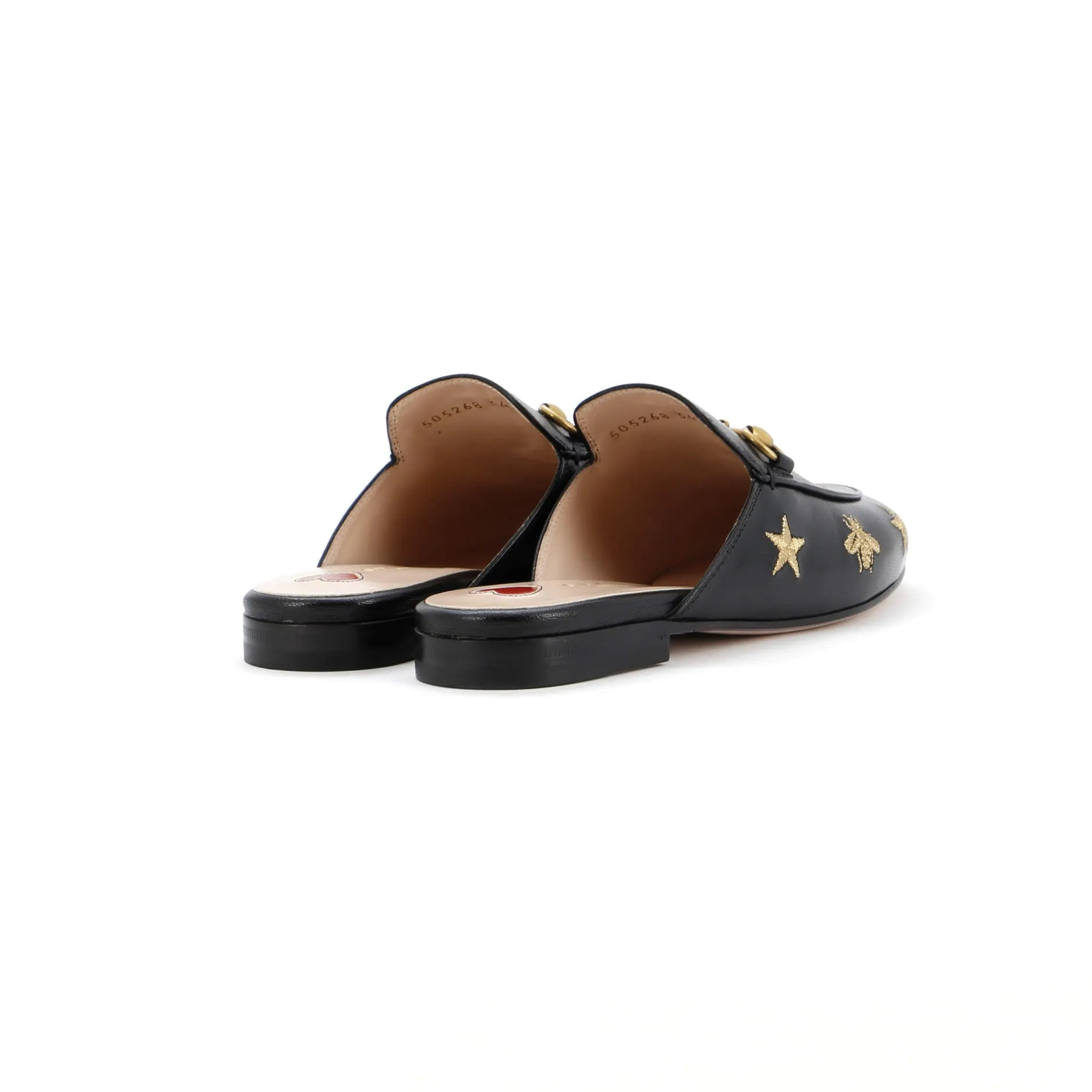 Women's Princetown Mules Embroidered Leather
