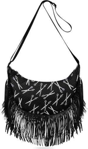 Women's PU Leather Chain Cross Body Bag, Shoulder Handbag Purse with Tassel for Ladies