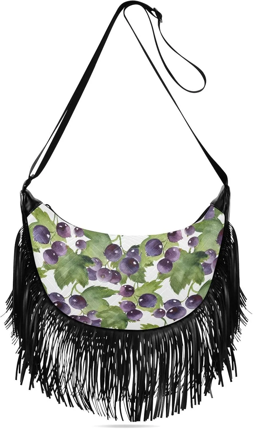 Women's PU Leather Chain Cross Body Bag, Shoulder Handbag Purse with Tassel for Ladies
