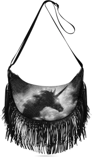 Women's PU Leather Chain Cross Body Bag, Shoulder Handbag Purse with Tassel for Ladies