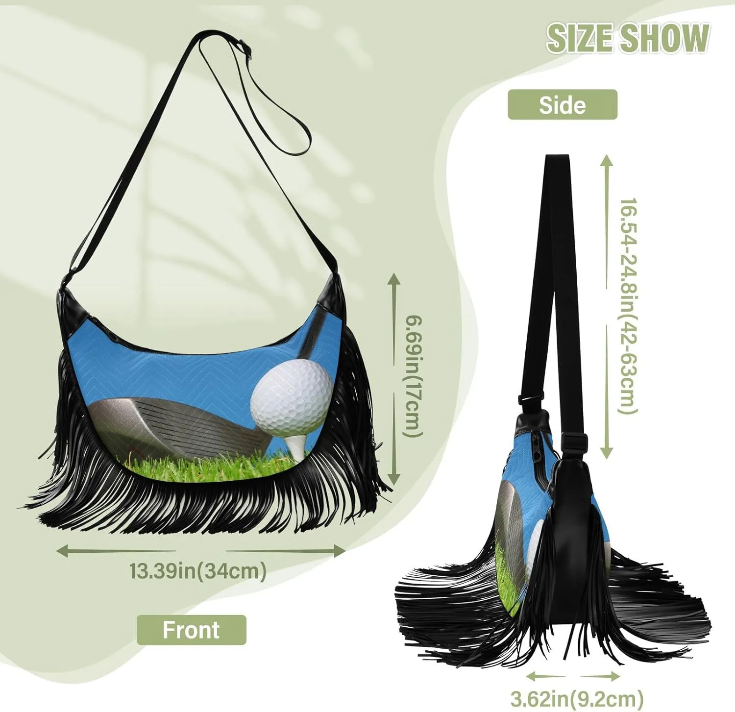 Women's PU Leather Chain Cross Body Bag, Shoulder Handbag Purse with Tassel for Ladies