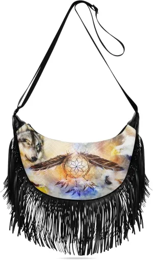 Women's PU Leather Chain Cross Body Bag, Shoulder Handbag Purse with Tassel for Ladies