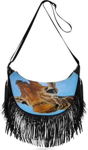 Women's PU Leather Chain Cross Body Bag, Shoulder Handbag Purse with Tassel for Ladies