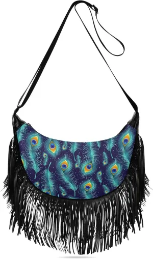 Women's PU Leather Chain Cross Body Bag, Shoulder Handbag Purse with Tassel for Ladies