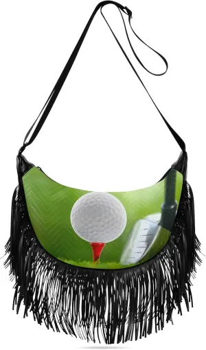 Women's PU Leather Chain Cross Body Bag, Shoulder Handbag Purse with Tassel for Ladies