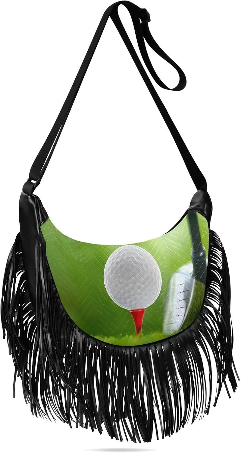 Women's PU Leather Chain Cross Body Bag, Shoulder Handbag Purse with Tassel for Ladies
