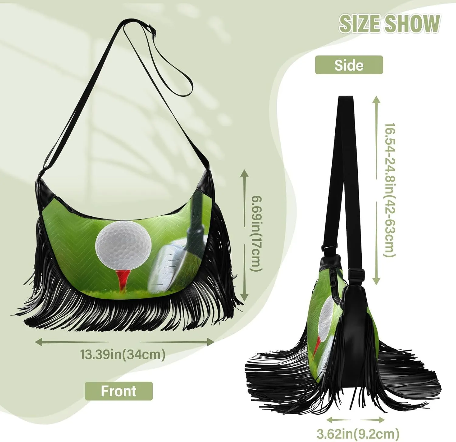Women's PU Leather Chain Cross Body Bag, Shoulder Handbag Purse with Tassel for Ladies