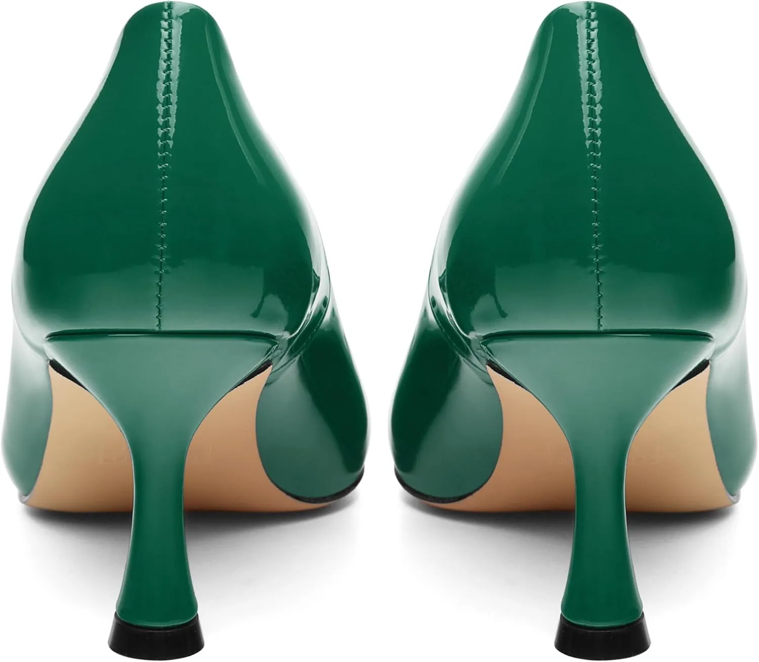 Women's Pumps, Slip On Pointed Closed Toe Kitten Heels for Women, Patent Comfortable Mid Heel Pumps Women's Office Dress Shoes 2.5 Inch