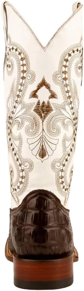 Women's Rancher Caiman Square Toe Cowboy Boots Western