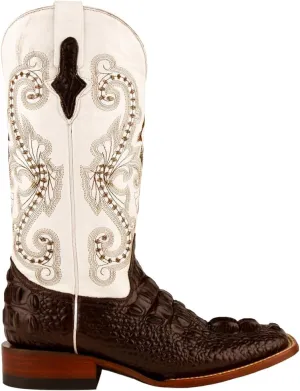 Womens Rancher Embroidered Square Toe Dress Boots Mid Calf Low Heel 1-2" - Purple