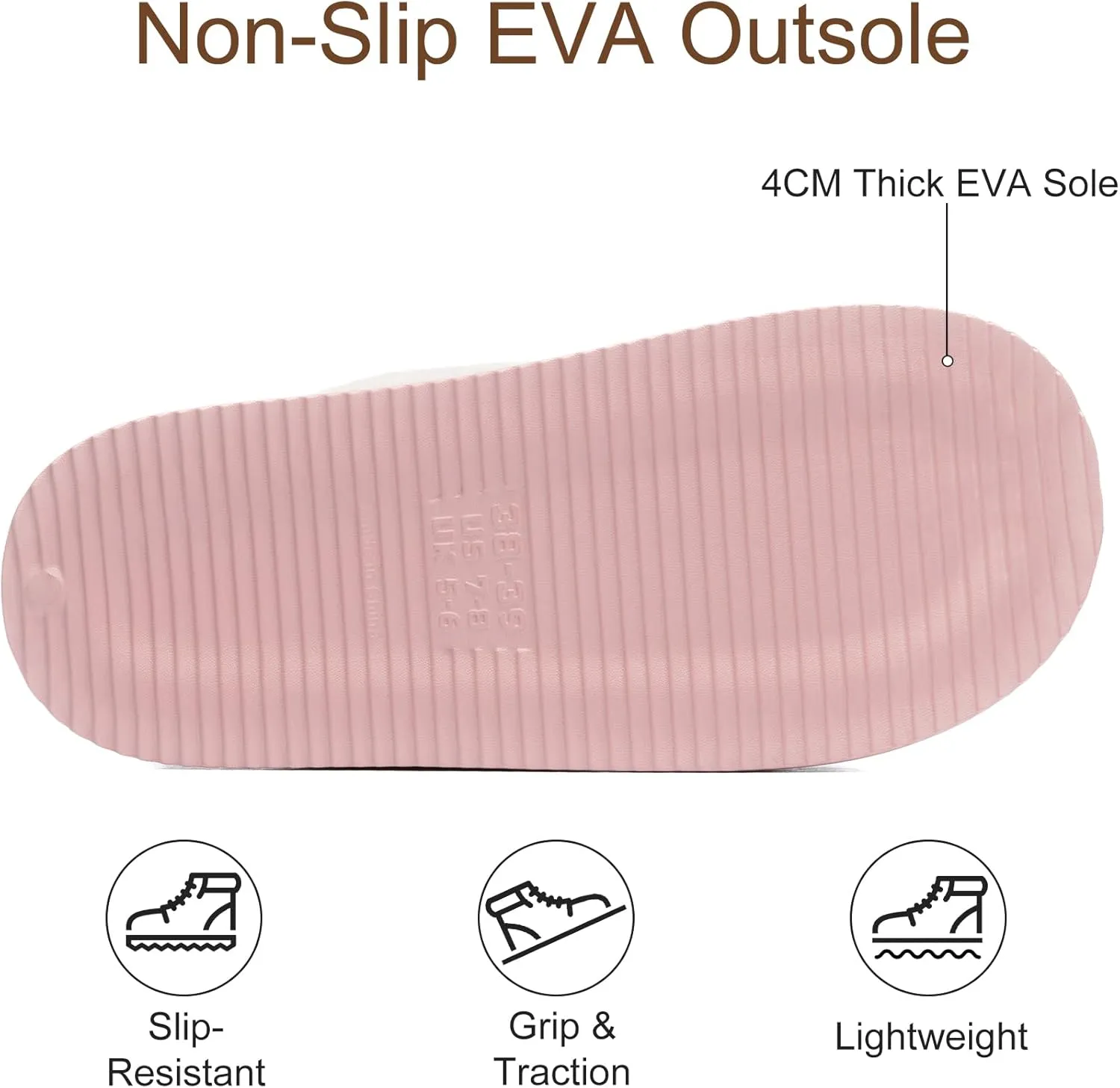Womens Slippers for Women Cozy Memory Foam House Slippers Winter Warm Comfy Furry Shoes for Indoor Outdoor Suede Platform with Anti-Skid Sole