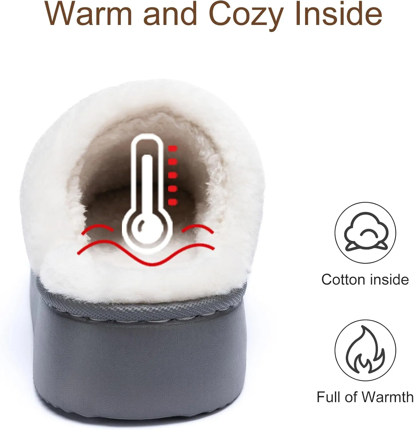 Womens Slippers for Women Cozy Memory Foam House Slippers Winter Warm Comfy Furry Shoes for Indoor Outdoor Suede Platform with Anti-Skid Sole