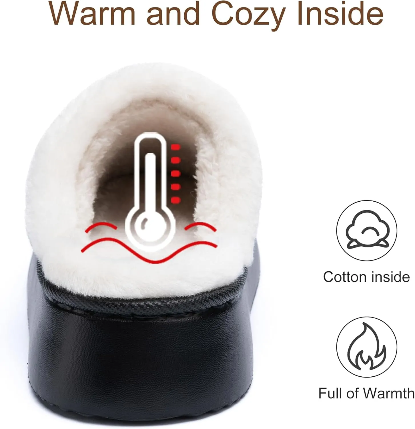 Womens Slippers for Women Cozy Memory Foam House Slippers Winter Warm Comfy Furry Shoes for Indoor Outdoor Suede Platform with Anti-Skid Sole