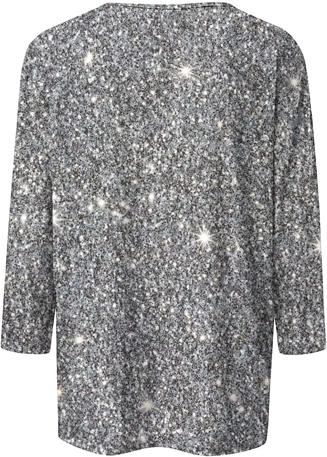 Womens Sparkle T Shirts Casual Glitter Dressy Flowy Tops Comfy Round Neck Long Sleeve Blouse Trendy 2024 Fall Clothes