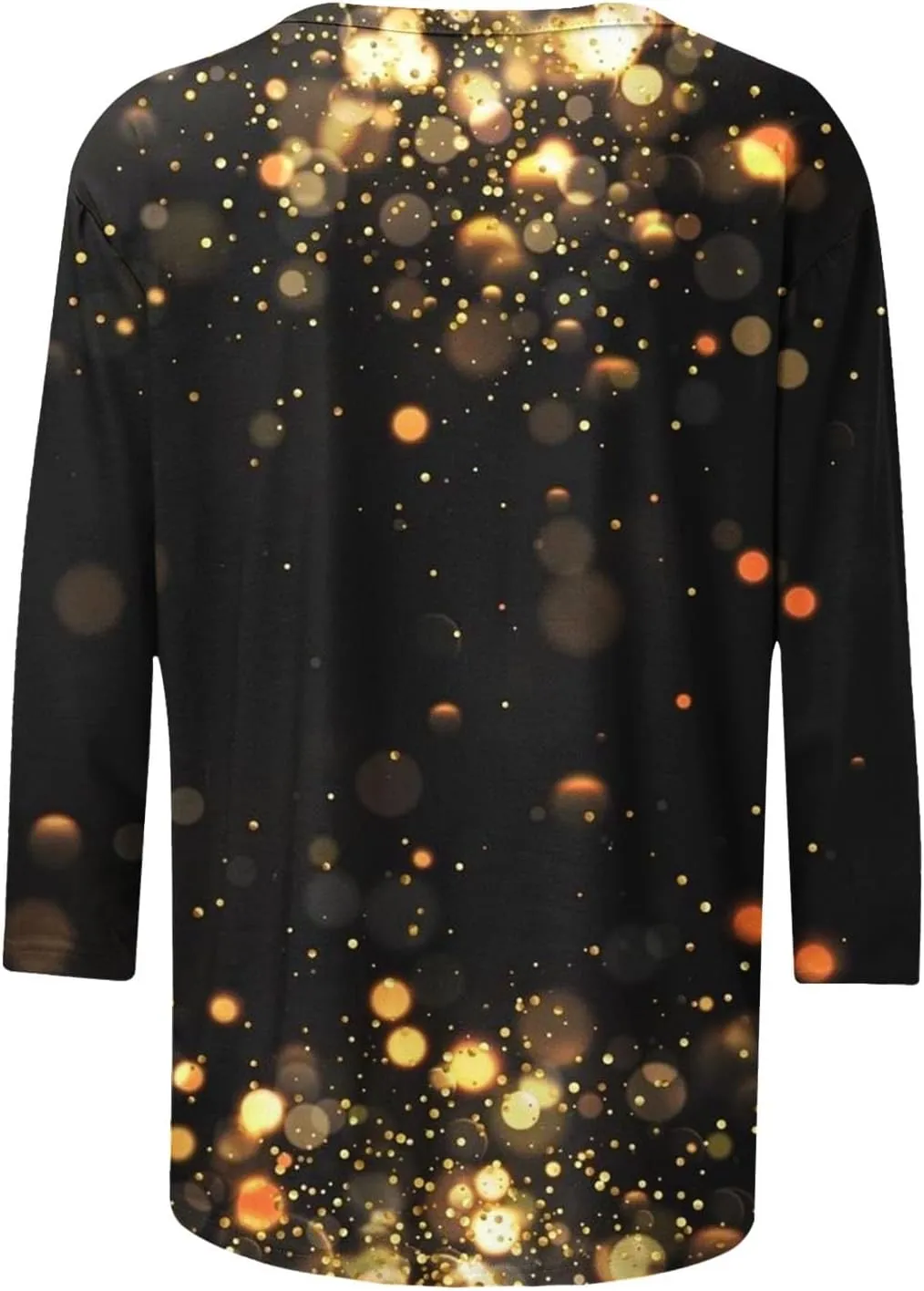 Womens Sparkly Tops and Blouses 3/4 Sleeve Loose Fit Sequin Shirts Casual Crewneck Tees Trendy Outfits Clothing 2024