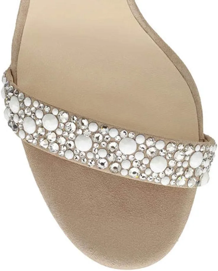 Women's Tassels Rhinestone Heeled Sandals Wedding Dress White Sandals Stiletto Heel Pearl