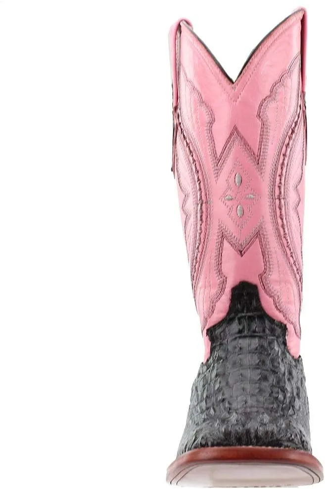 Womens Twilight Embroidered Snip Toe Casual Boots Mid Calf Low Heel 1-2" - Blue